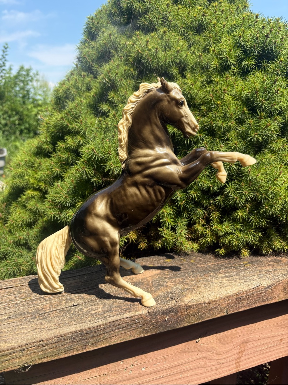 Breyer Vintage Glossy Charcoal Fighting Stallion